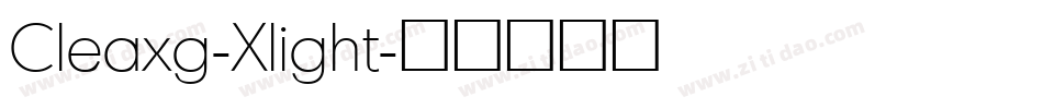 Cleaxg-Xlight字体转换