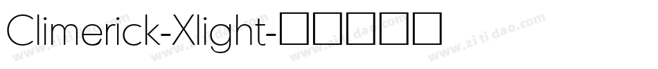 Climerick-Xlight字体转换