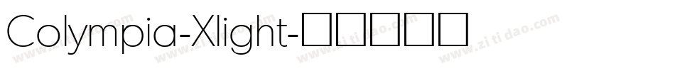 Colympia-Xlight字体转换