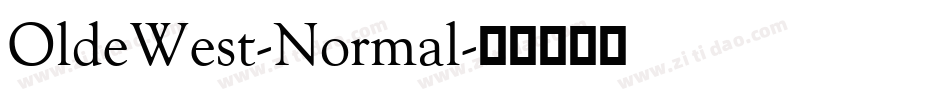 OldeWest-Normal字体转换
