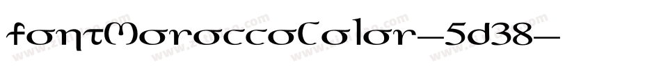 FontMoroccoColor-5D38字体转换