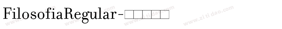 FilosofiaRegular字体转换