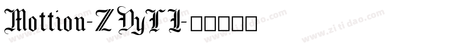 Mottion-ZVyLJ字体转换