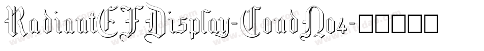 RadiantEFDisplay-CondNo4字体转换