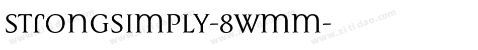StrongSimply-8WmM字体转换