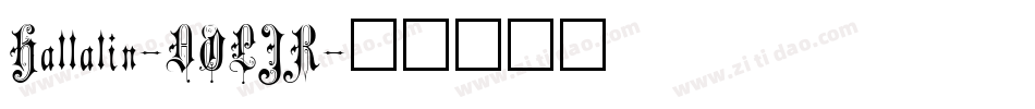Hallalin-DOLJR字体转换