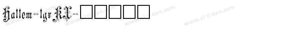 Hallem-lgxKX字体转换