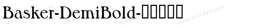 Basker-DemiBold字体转换