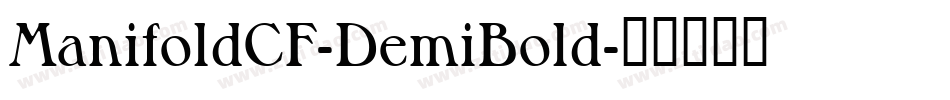 ManifoldCF-DemiBold字体转换