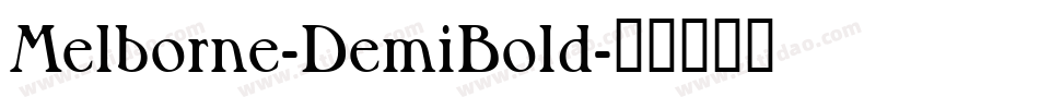 Melborne-DemiBold字体转换
