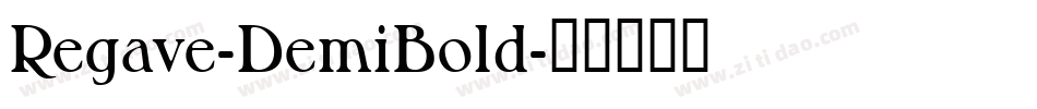 Regave-DemiBold字体转换