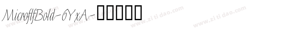 MicroflfBold-6YxA字体转换