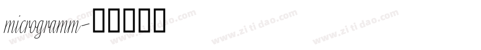 microgramm字体转换