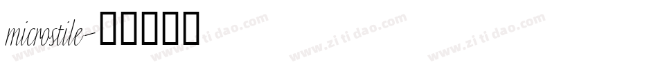 microstile字体转换