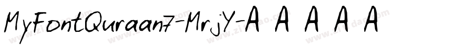 MyFontQuraan7-MrjY字体转换