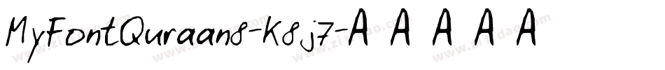 MyFontQuraan8-K8j7字体转换