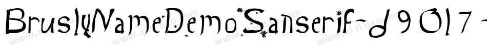 BruslyNameDemoSanserif-d9Ol7字体转换