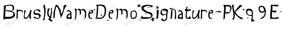 BruslyNameDemoSignature-PKq9E字体转换