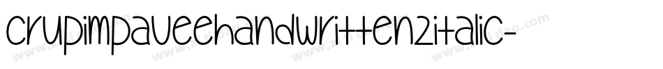 Crupimpaveehandwritten2italic-rYMy字体转换