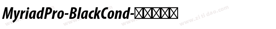 MyriadPro-BlackCond字体转换
