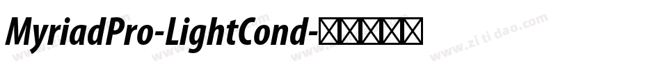 MyriadPro-LightCond字体转换