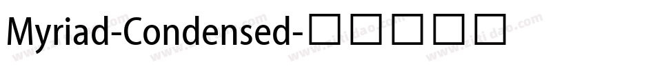 Myriad-Condensed字体转换