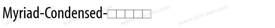Myriad-Condensed字体转换