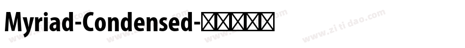 Myriad-Condensed字体转换