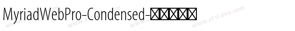 MyriadWebPro-Condensed字体转换