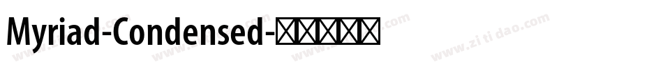 Myriad-Condensed字体转换