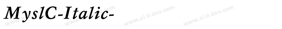 MyslC-Italic字体转换