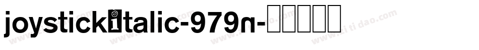 JoystickItalic-979n字体转换