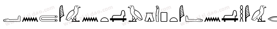 Ancient-Egyptian-Hieroglyphs字体转换
