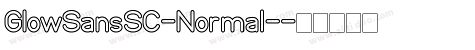 GlowSansSC-Normal-字体转换