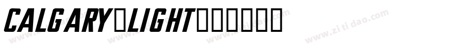 Calgary-Light字体转换