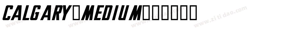 Calgary-Medium字体转换