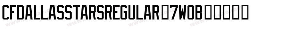 CfDallasStarsRegular-7wOB字体转换