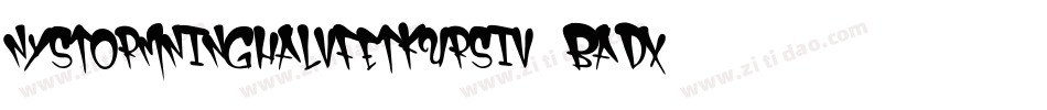 NyStormningHalvfetKursiv-BAdx字体转换