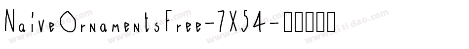 NaiveOrnamentsFree-7X54字体转换