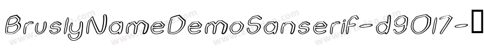 BruslyNameDemoSanserif-d9Ol7字体转换