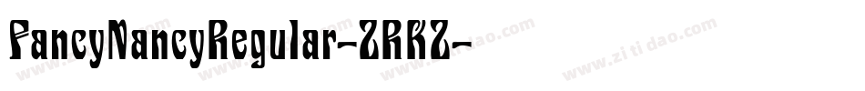 FancyNancyRegular-ZRKZ字体转换