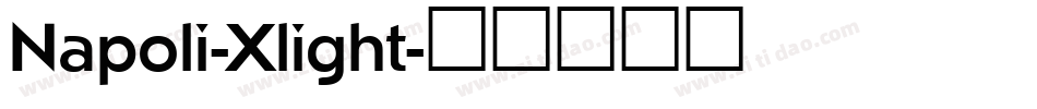 Napoli-Xlight字体转换