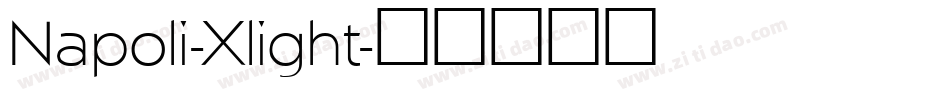 Napoli-Xlight字体转换