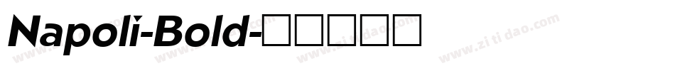 Napoli-Bold字体转换