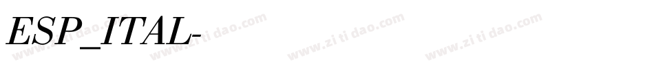 ESP_ITAL字体转换