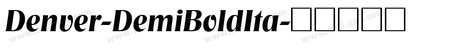 Denver-DemiBoldIta字体转换