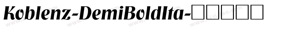 Koblenz-DemiBoldIta字体转换