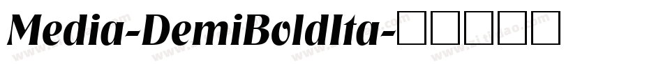 Media-DemiBoldIta字体转换