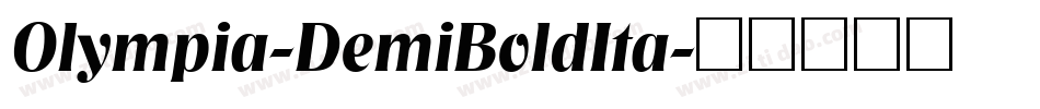 Olympia-DemiBoldIta字体转换