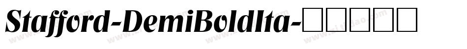 Stafford-DemiBoldIta字体转换